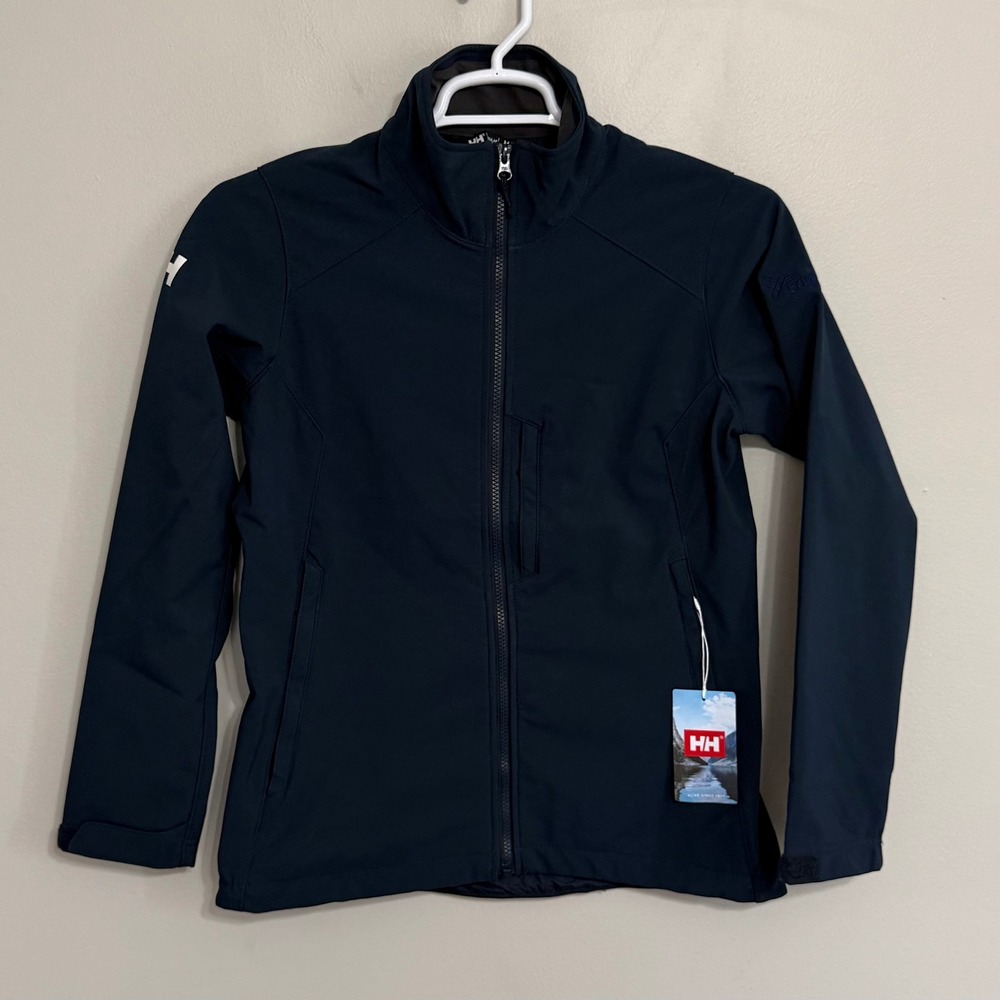 NEW Helly Hansen Womens Medium Paramount Softshell Jacket Blue Fleece Full Zip - Picture 2 of 9